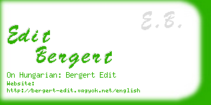 edit bergert business card